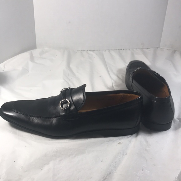Magnanni Mens  Black Leather Naza Bit  Slip On  Loafers
